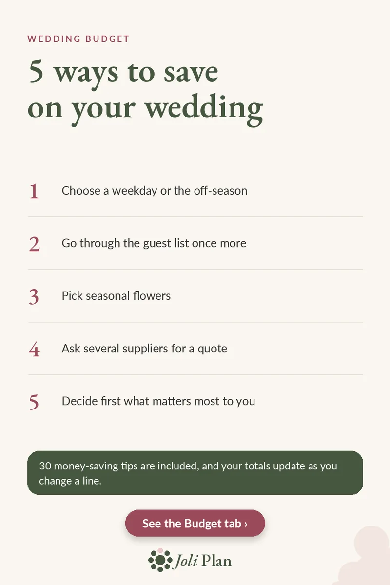 5 ways to save on your wedding